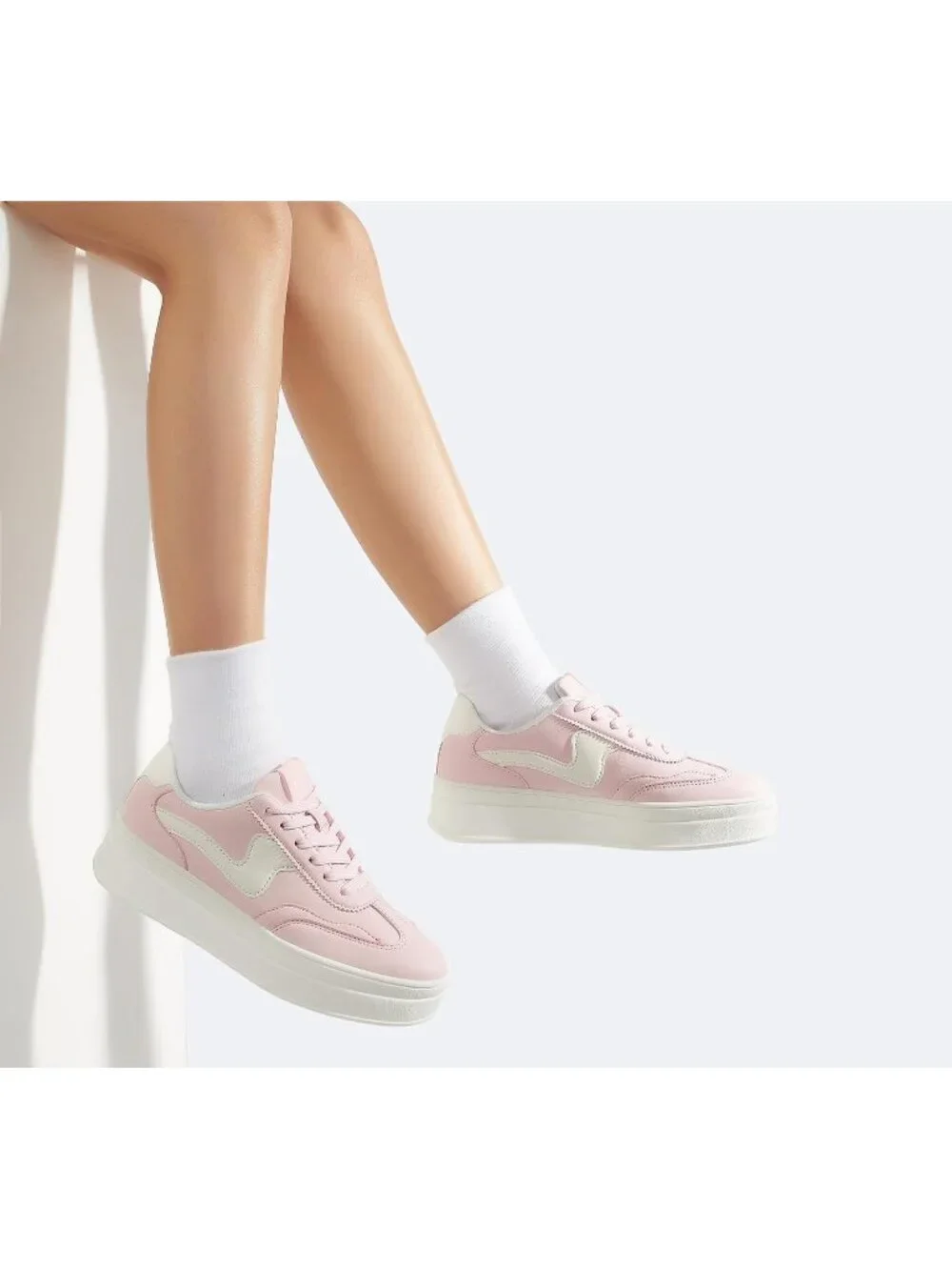 🆕Women's Pink Platform Fashion Sneakers Thick Sole Casual Walking Shoes